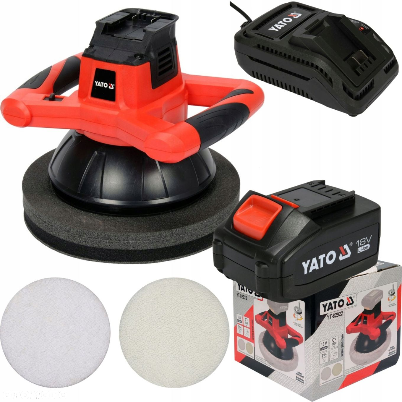YATO POLERKA SAMOCHODOWA AKU. 18V 2 NAKŁADKI 4Ah - 13