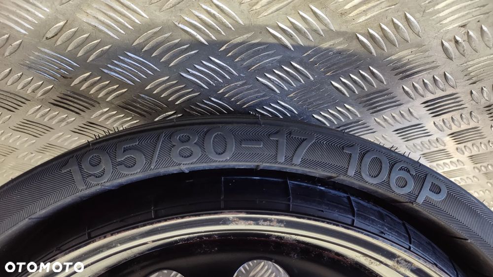 VW TOUAREG 7L 03-09R KOLO DOJAZDOWE ZAPASOWE FELGA 5X120 2.5TDI 195/80 17R 106P DOT 2504 VREDESTEIN - 2