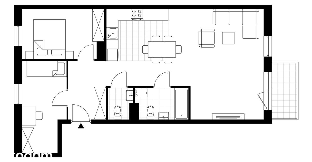 3-pokojowe mieszkanie 69m2 + balkon Bez Prowizji - Pełny obrazek: 4/7