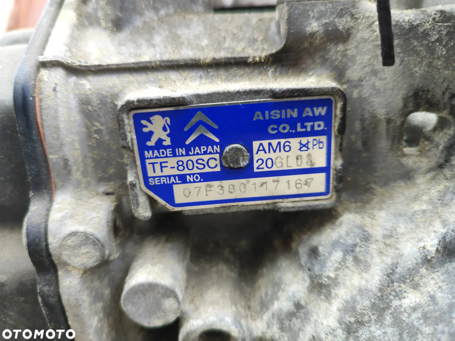 Skrzynia biegów Automatyczna 6-biegów AISIN TF-80SC / AM6 20GL03 do CITROEN PEUGEOT 2.2 HDI 16V - 10