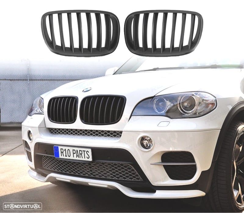 GRELHAS FRONTAIS BMW X5 E70 10-13 X6 E71 08- PRETO - 1