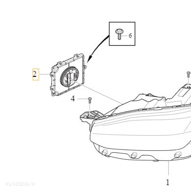 VOLVO S60 V60 S90 V90 XC40 XC60 XC90 II modul lampy LED przod OE - 3