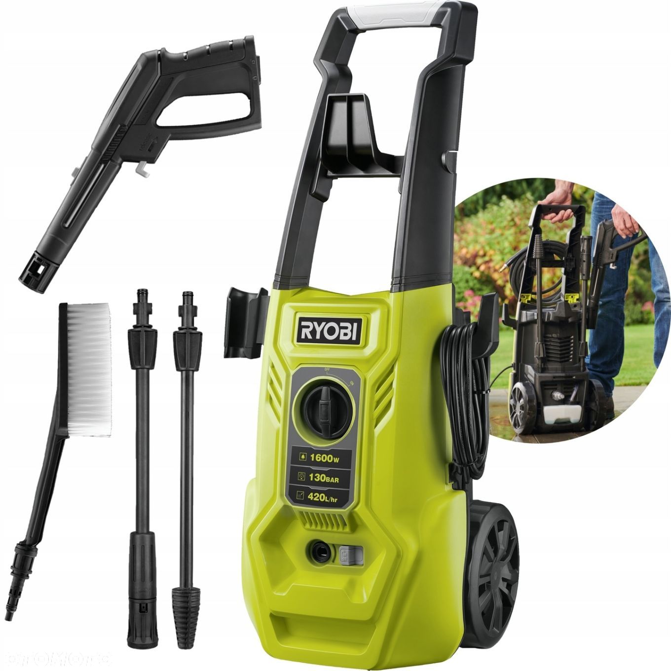 RYOBI MYJKA CIŚNIENIOWA 130bar 1600W RY130PWA - 1