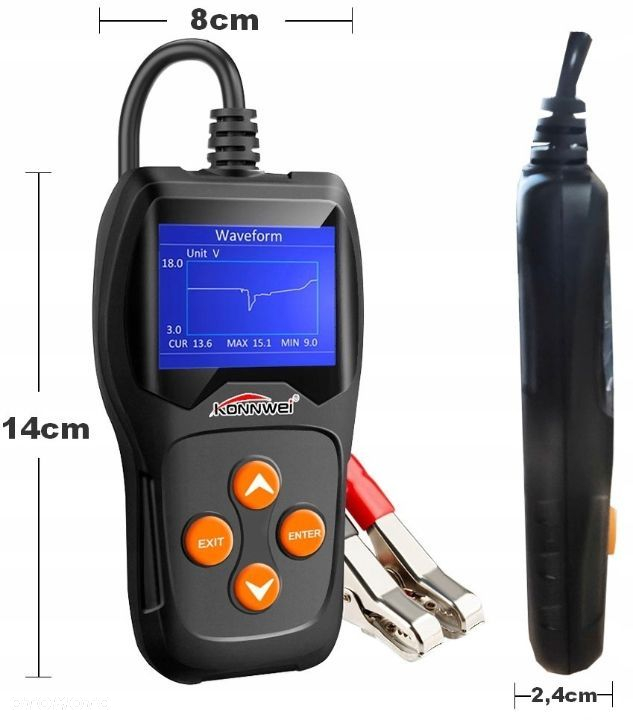 Tester do baterii akumulatorów 12V KONNWEI KW600 - 10
