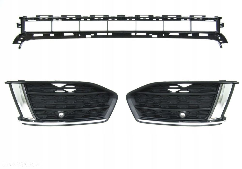 Audi A6 C8 18 - Kratka / Kratki / atrapa / Atrapy pod PDC + listwy chrom - 1