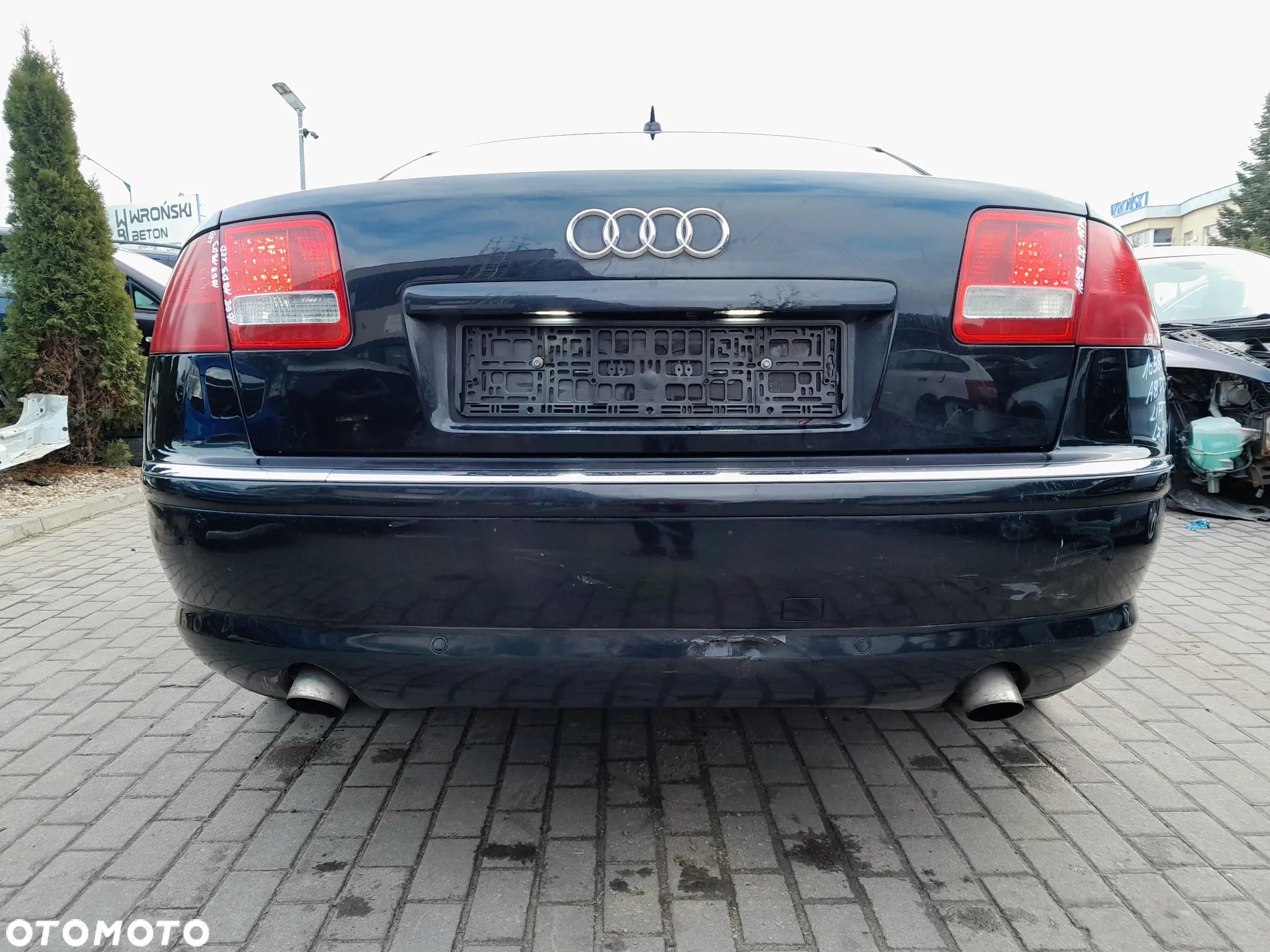 AUDI A8 D3 ZDERZAK TYLNY TYŁ PARKTRONIC PDC KOLOR: LZ9Y - 1