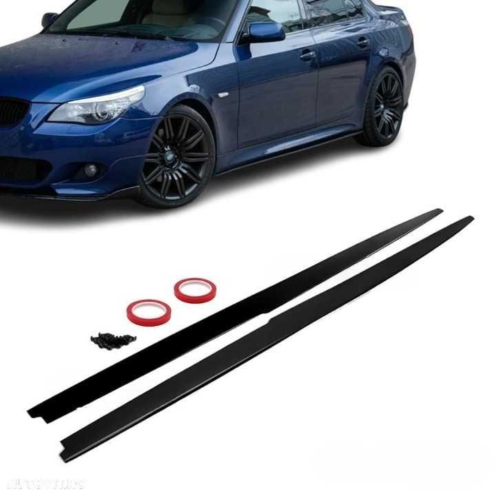 Set Extensii Prelungiri Praguri Laterale Dedicate BMW E60 E61, Lucios - 1