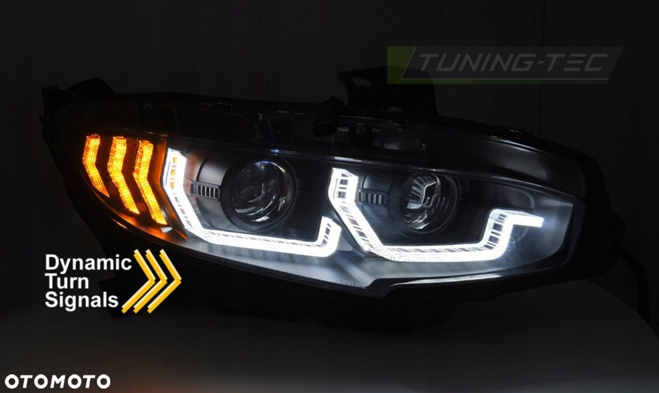 Reflektory Lampy kpl Diody Soczewka Clear Black Honda Civic X 10 2016-2021 - 4