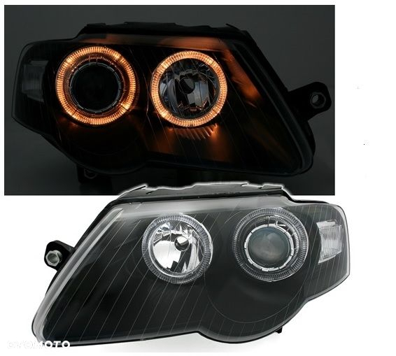 Lampy Reflektory VW PASSAT B6 05-10 DEPO Ringi - 2