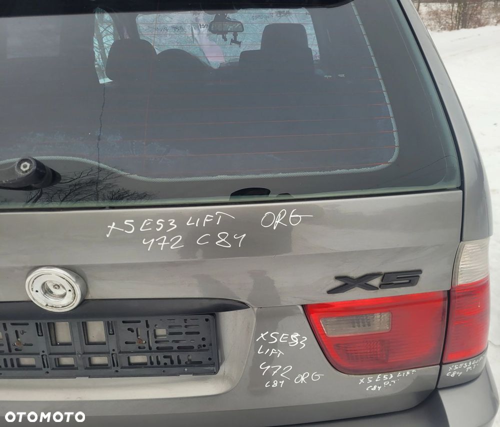 KLAPA BAGAŻNIKA BMW X5 E53 472 STERLING GRAU LIFT ORG LAKIER C84 - 5