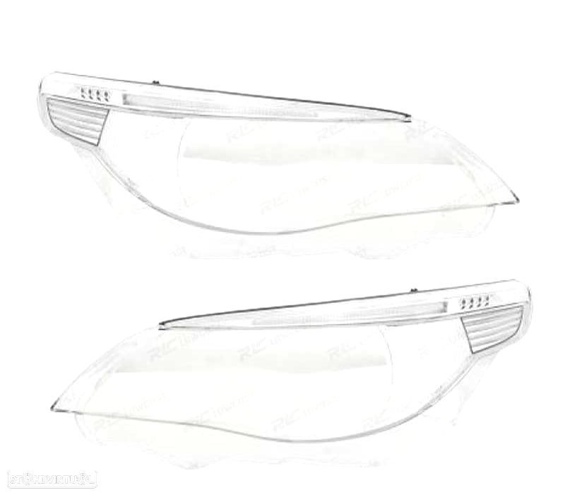 CAPAS VIDRO FAROL BMW E60 03-07 FAROIS XENON - 1