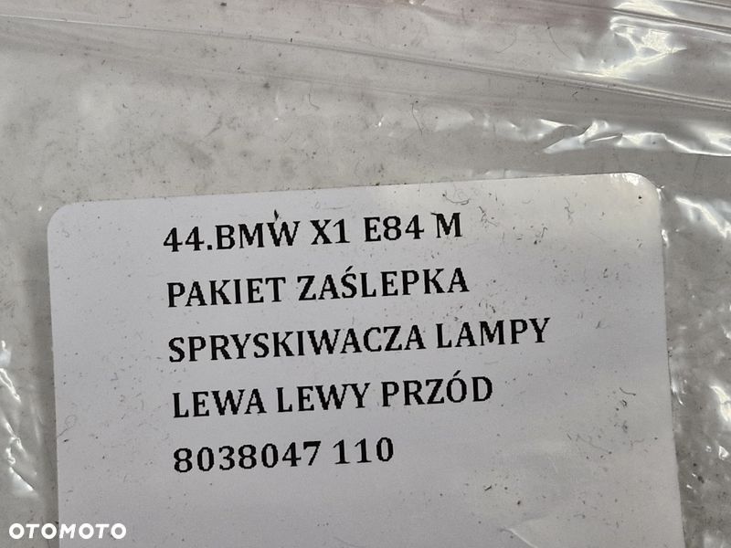 BMW X1 E84 M PAKIET ZAŚLEPKA SPRYSKIWACZA LAMPY LEWY PRZÓD 8038047 - 6