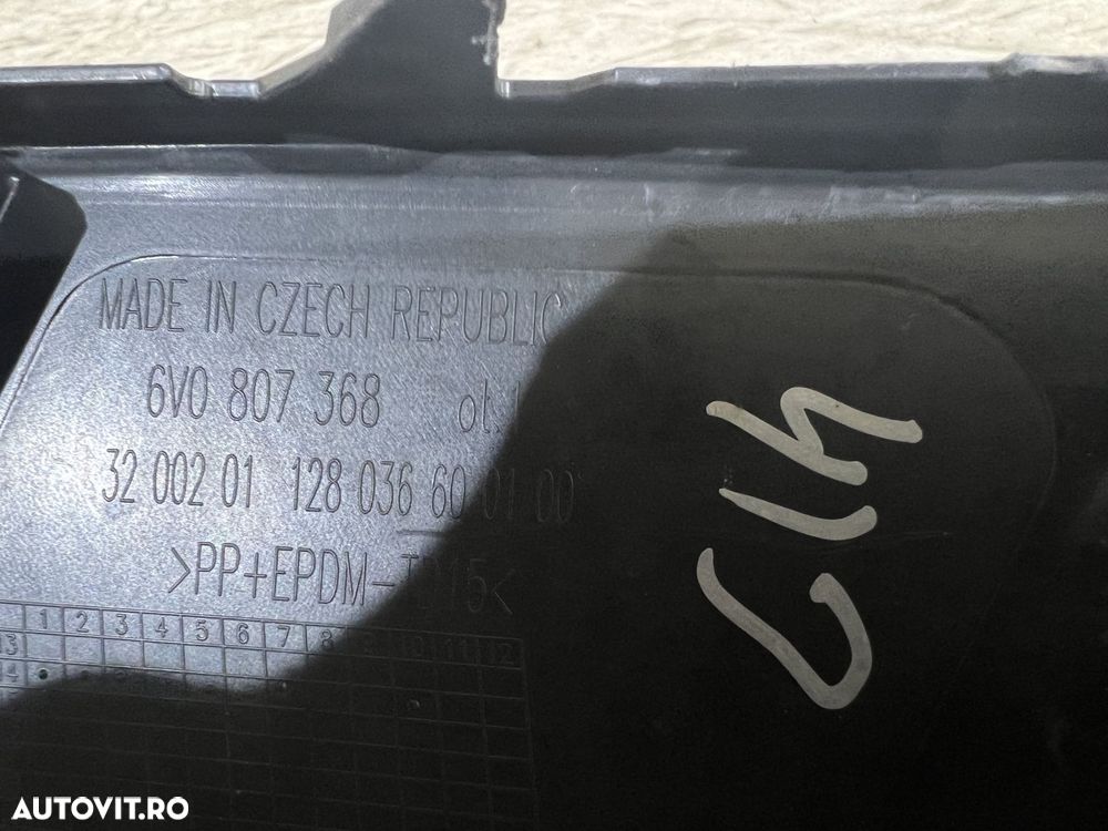 Grila dreapta fata, Skoda Fabia 3, 2014, 2015, 2016, 2017, 2018, 6V0807368. - 3