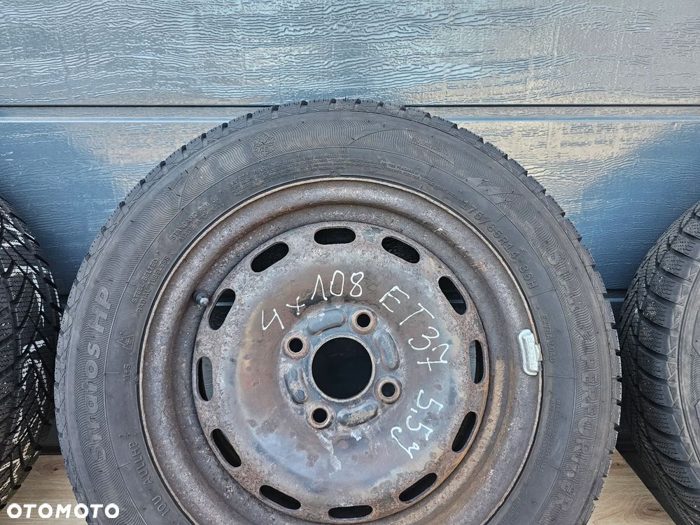 KOŁA FELGI STALOWE KOŁPAKI OPONY ZIMOWE 175/65 R14 FORD FIESTA FUSION 4x108 ET37 5,5J - 5