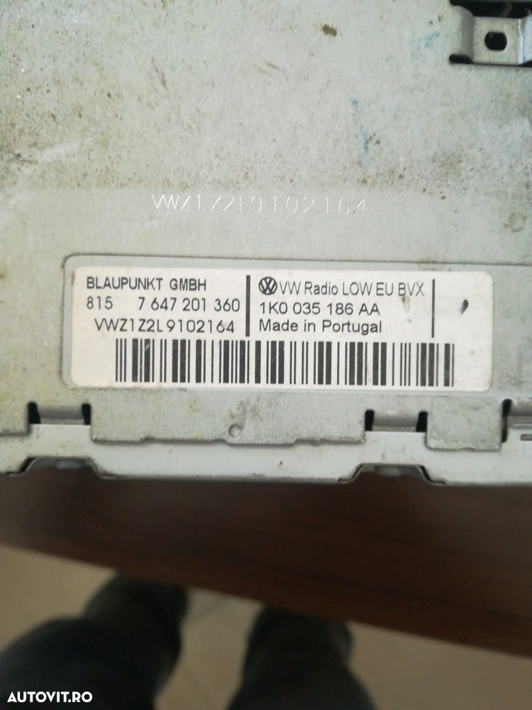 Radio CD MP3 VW RCD 310 1K0 035 186 AA - 2