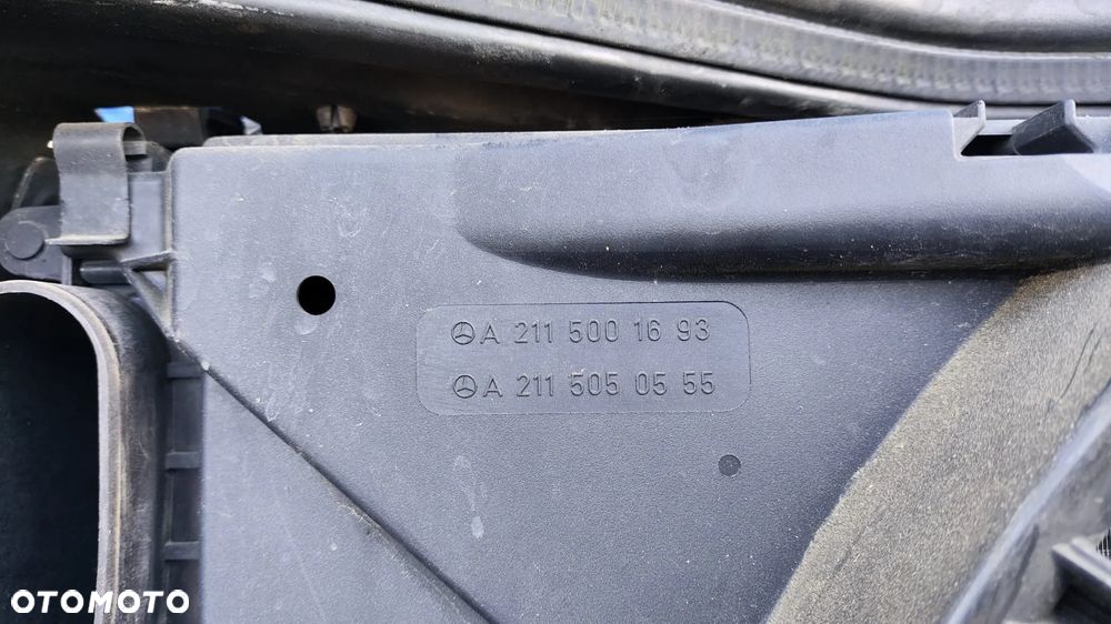 PAS PRZEDNI OKULAR LEWY PRAWY PRZÓD BELKA WZMOCNIENIE ZDERZAKA STREFA ZGNIOTU WENTYLATOR CHŁODNICY MERCEDES CLS W219 C219 - 6