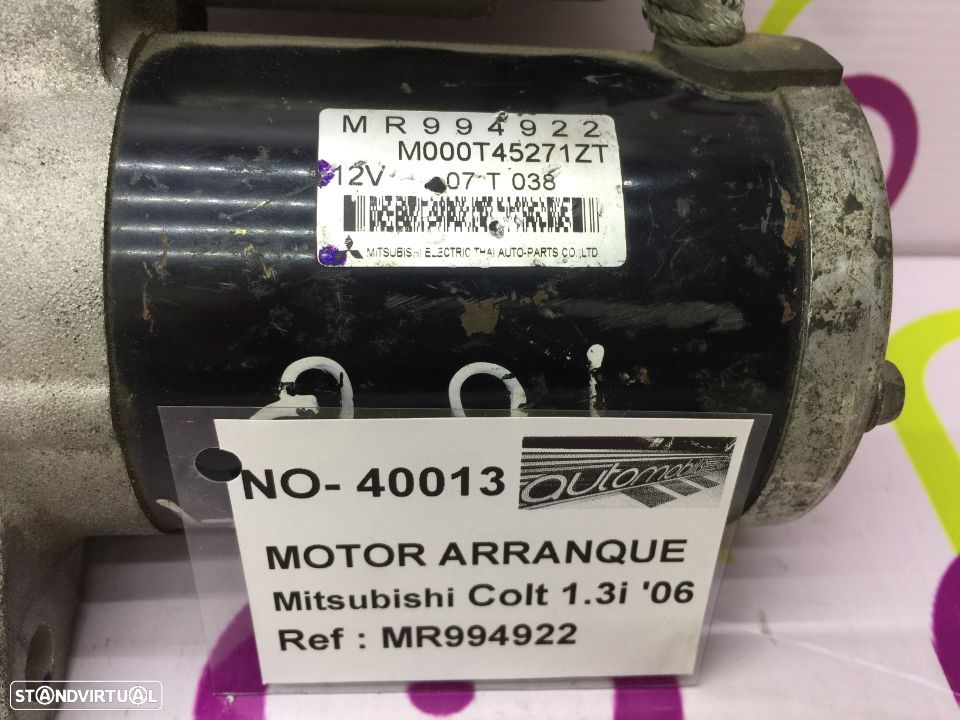 Motor Arranque Mitsubishi Colt VI 1.3i 2006 - Ref: MR994922 - NO40013 - 3