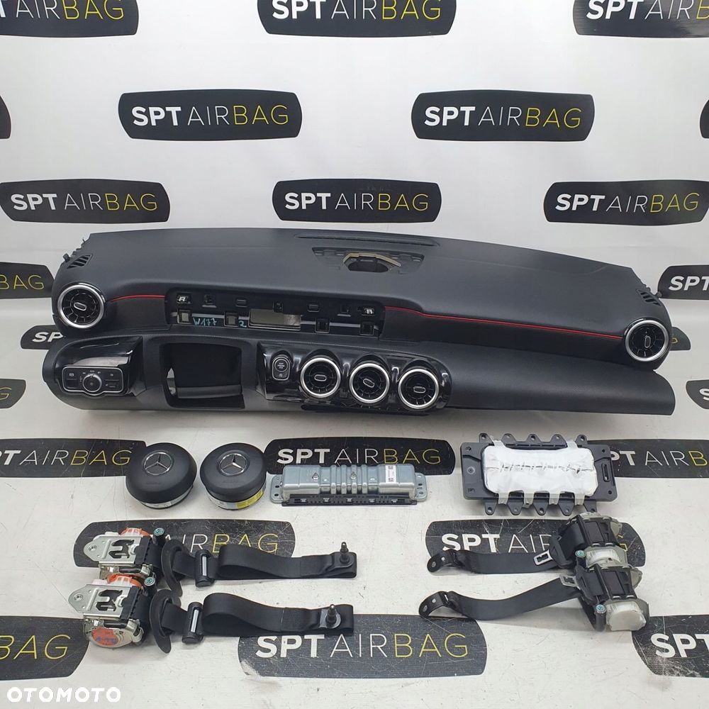 MERCEDES CLA W188 DESKA ROZDZIELCZA KONSOLA KOKPIT PULPIT PODUSZKI AIRBAG AIR BAG PASY KIT SET - 1