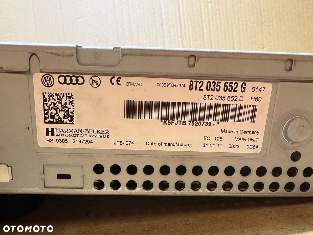 AUDI A4 B8 A5 8T CZYTNIK NAWIGACJI MULTIMEDIA 8T2035652G 8T2035652D - 10