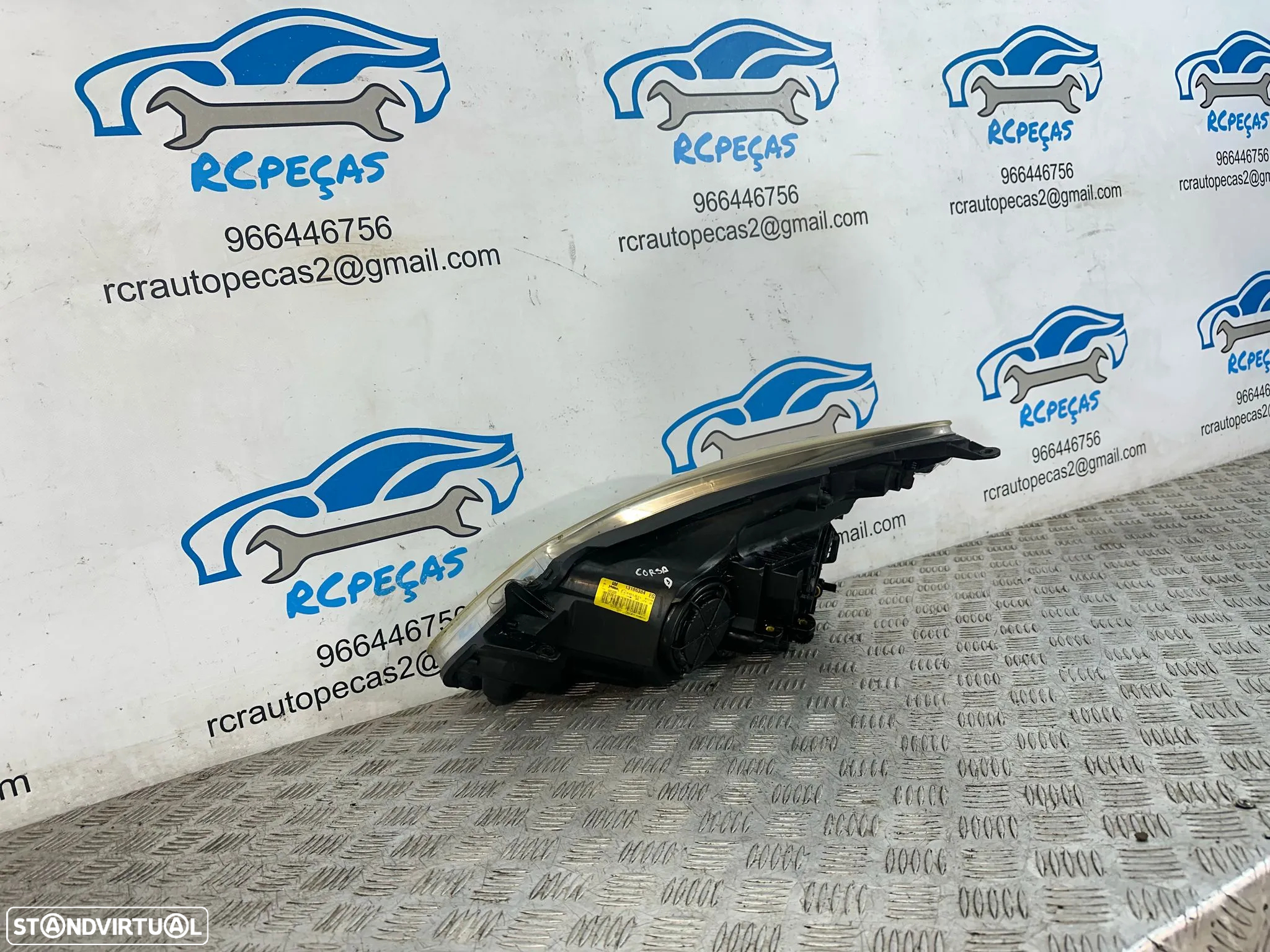 .Otica Farol Direita Original Halogénio 13186384 Valeo GM Opel Corsa D 2006 - 2010 - 6