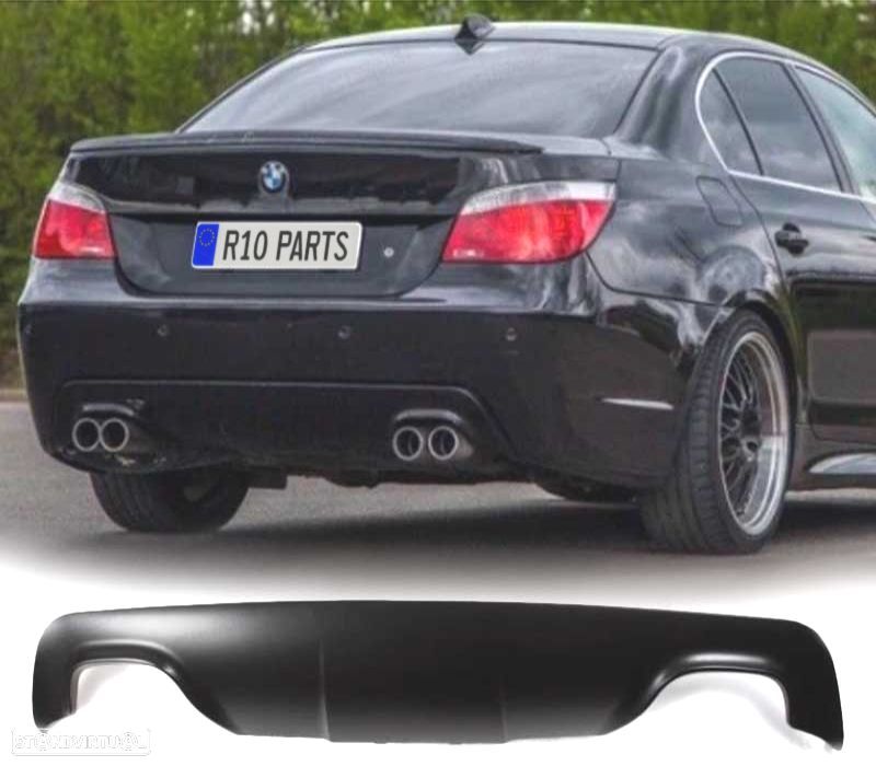DIFUSOR BMW E60 03-10 PRETO DUPLO LOOK M OO---OO - 1