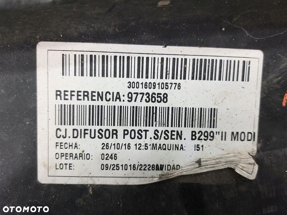 Dokładka zderzaka tył dyfuzor Ford Fiesta Mk7 2008-2017 C1BJ17D781AC - 7