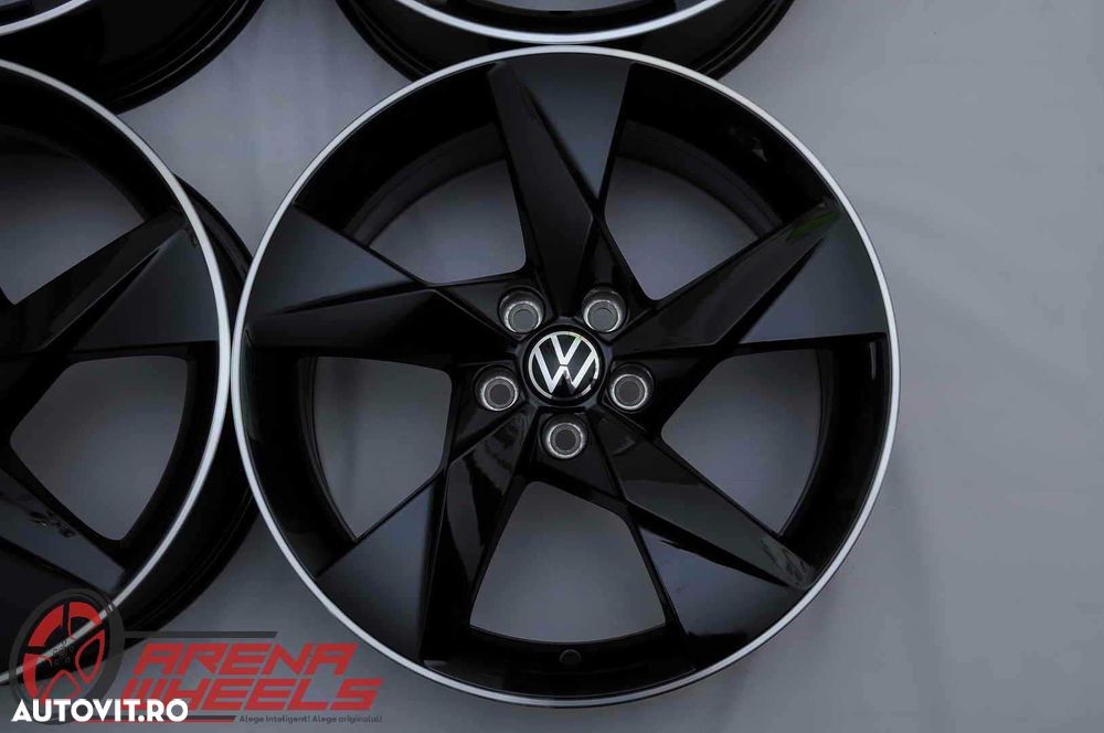 Jante Noi 17 inch Originale VW Taigo T-Cross R17 5x100 Negru - 4