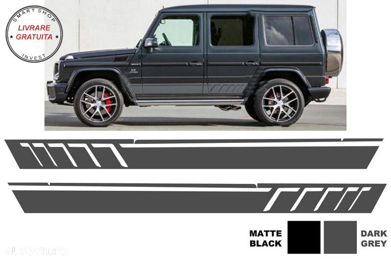Stickere Laterale Mercedes G-Class W463 (1989-2017) Gri Inchis- livrare gratuita - 1