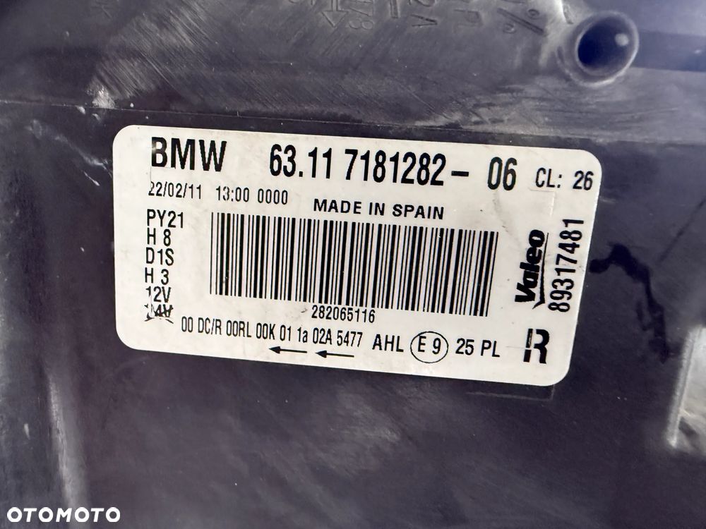Reflektor Przód strona prawa BMW 1 E82 E88 7181282 Lift bi xenon - 4