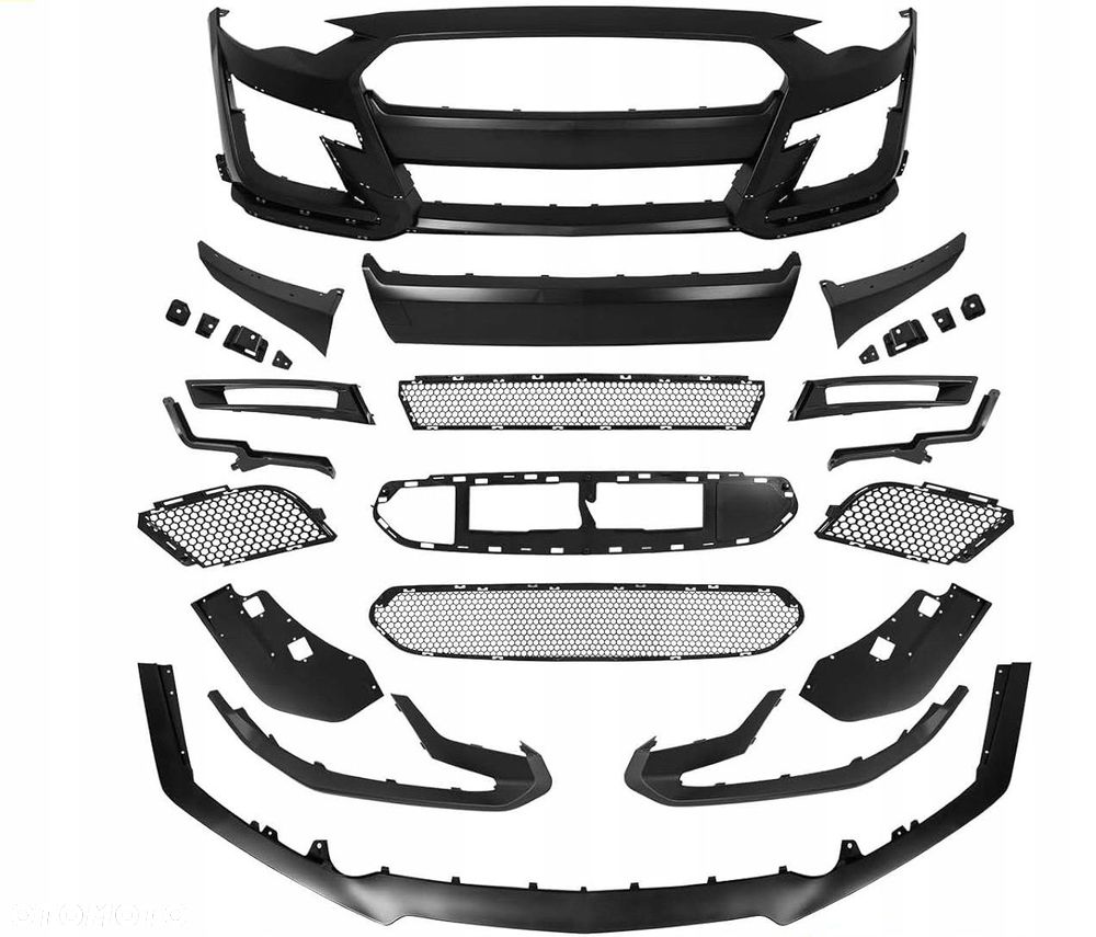 zderzak przod kpl spoiler gt500 look tuning ford mustang vi 6 lift 2018-23 - 2