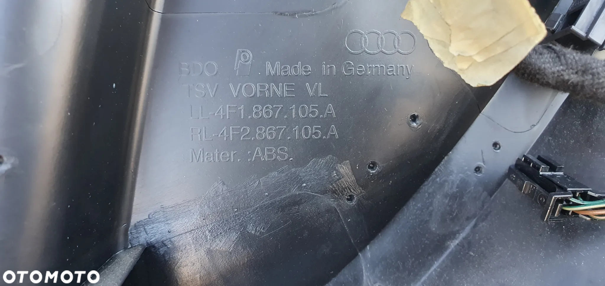 Boczek tapicerka lewy przód przednia lewa Audi A6 C6 Lift - 7