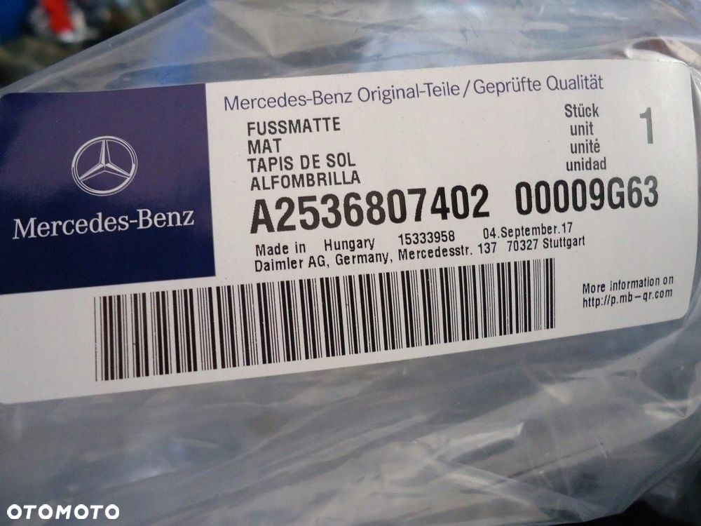 ORYGINALNE NOWE WYCIERACZKI DYWANIKI MERCEDES - 6