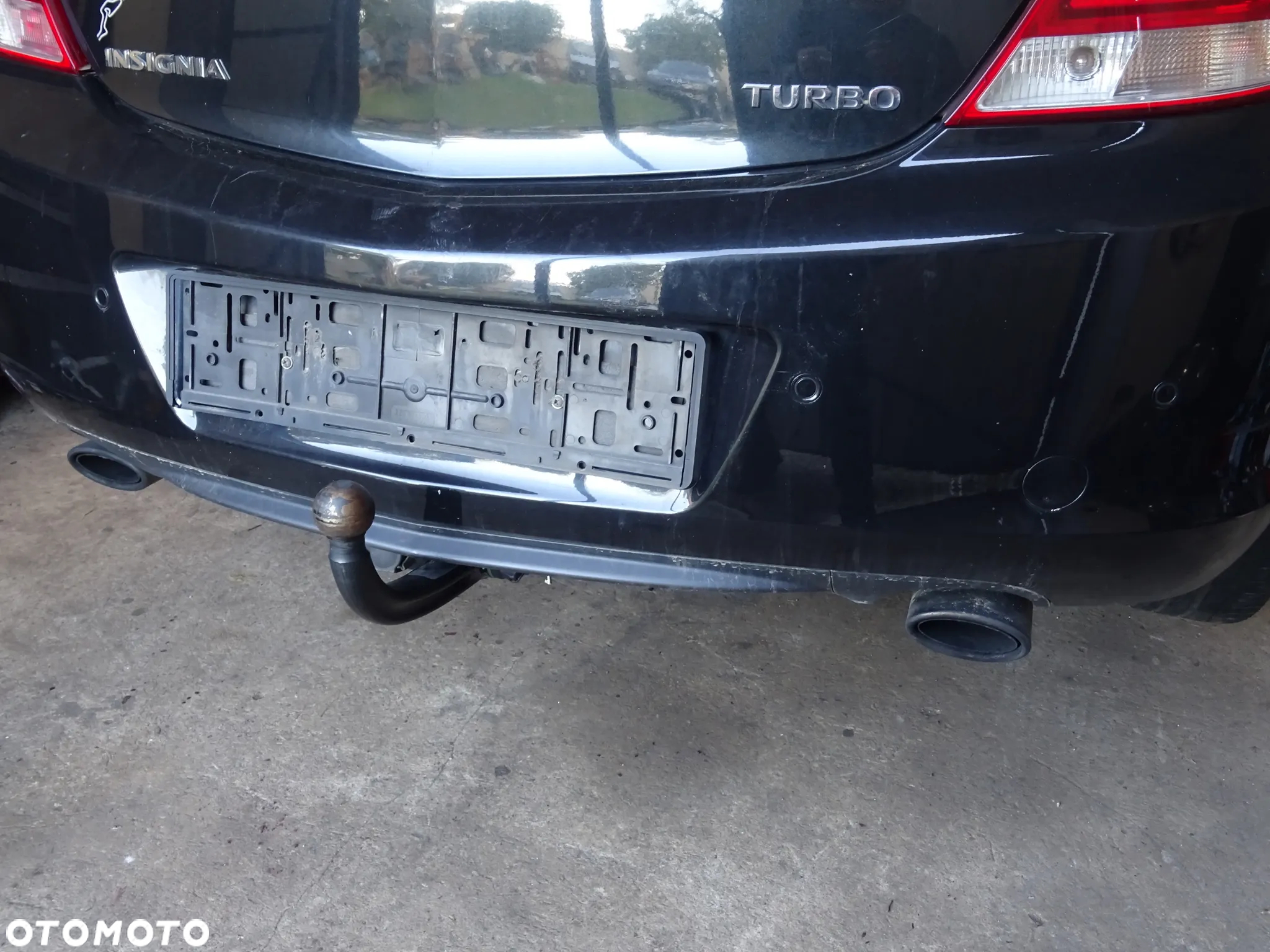 OPEL INSIGNIA A SEDAN HB CZARNY Z22C ZDERZAK TYŁ DYFUZOR DWA WYDECHY - 2