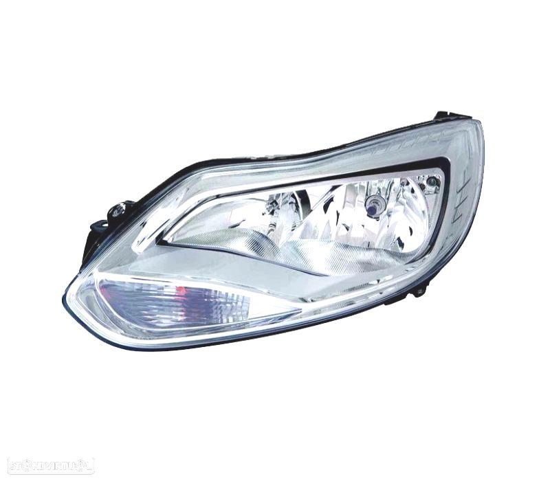 FAROL ESQ PARA FORD FOCUS IV 11-14 FUNDO CROMADO