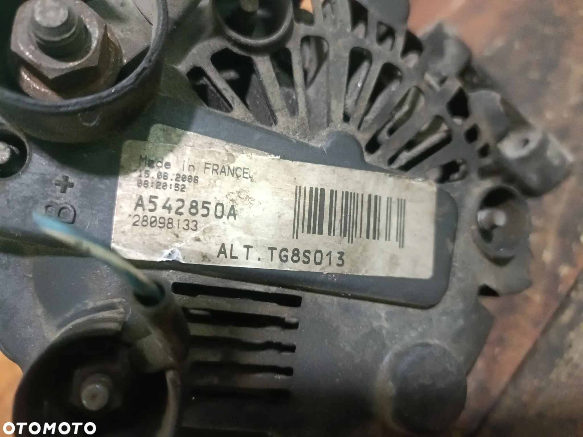 OPEL CORSA C 00-06 1,3 CDTI alternator VALEO A542850A * - 5