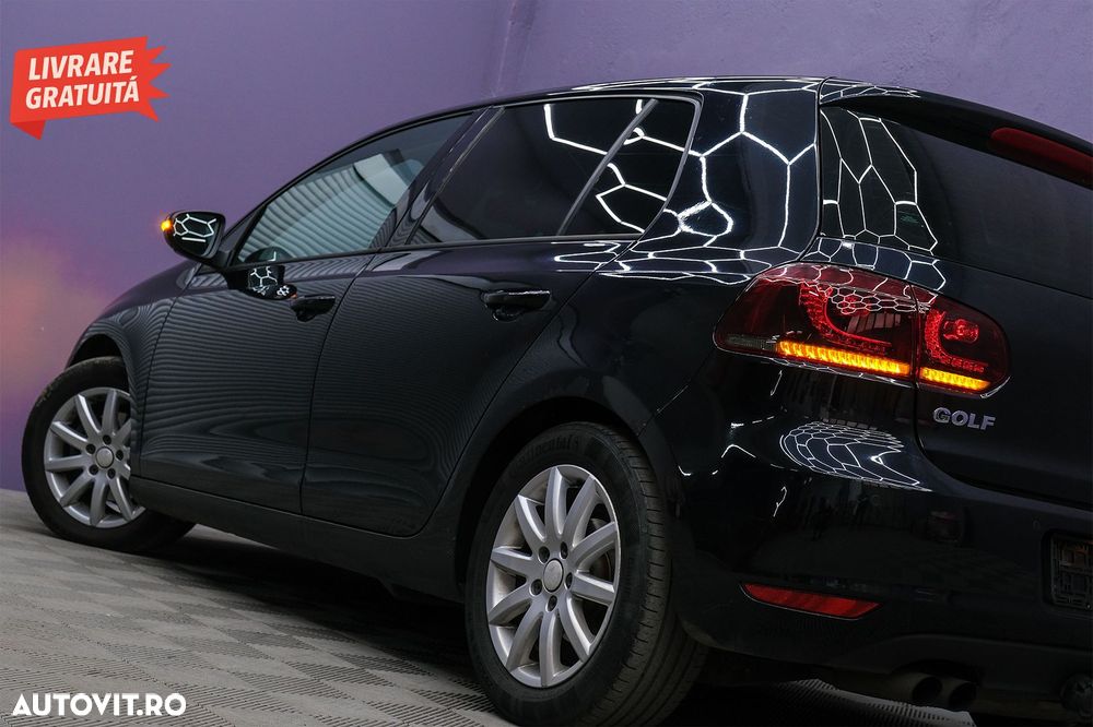 Stopuri Full LED VW Golf 6 VI (2008-2013) R20 Design Rosu Fumuriu cu Semnal Dinami- livrare gratuita - 17