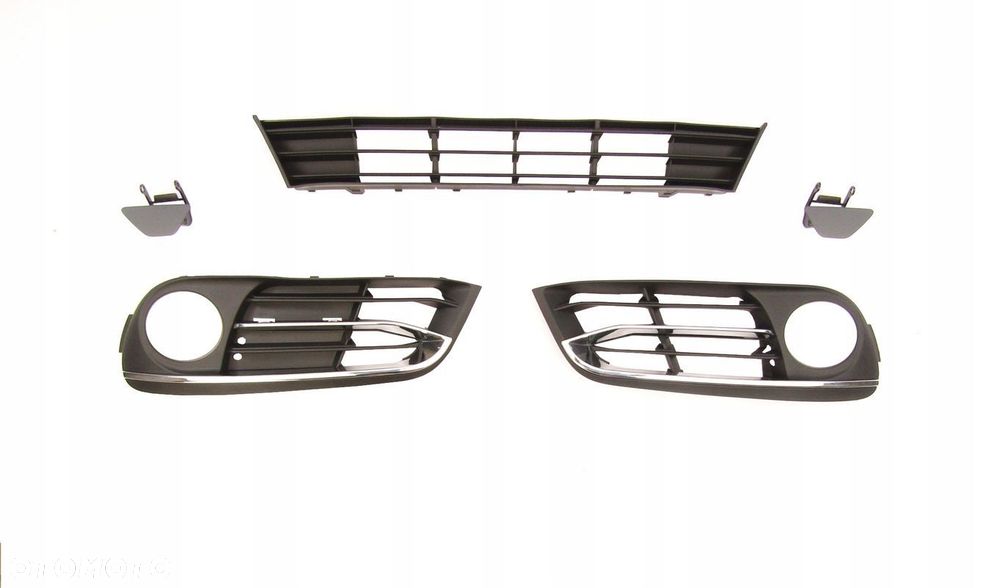 BMW 5 F10 13 - 17 Kratki / kratka / atrapy chromy + klapki sprys Zestaw ! - 1
