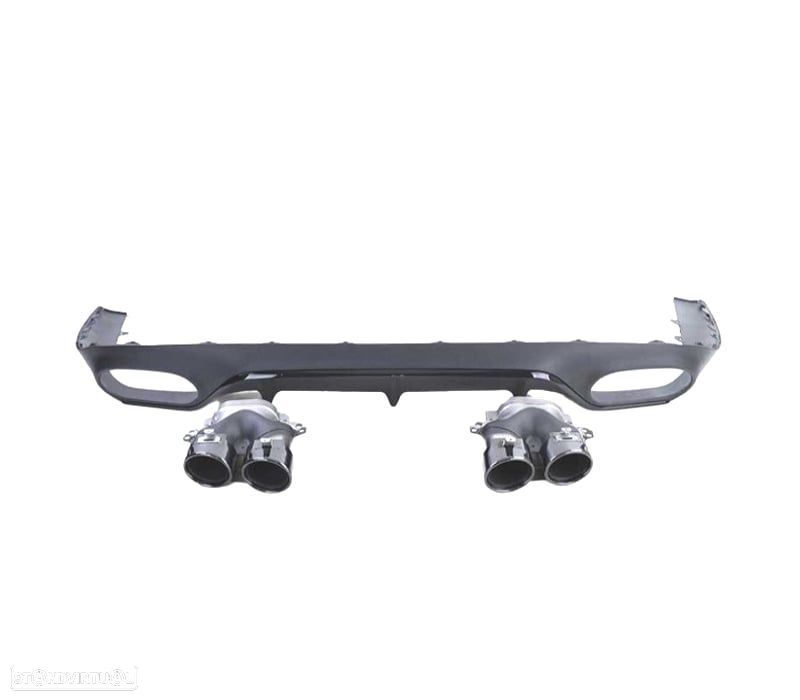 DIFUSOR MERCEDES CLASSE E C238 16- LOOK AMG E53 + PONTEIRAS DE ESCAPE PRETAS - 2
