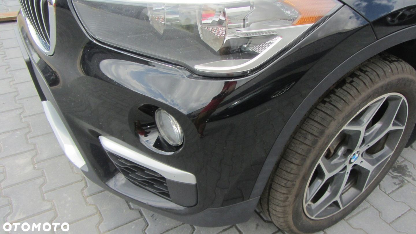 BMW X1 F48 ZDERZAK PRZEDNI PRZÓD KOMPLETNY 668 SCHWARZ 2 CZARNY GRILL - 6