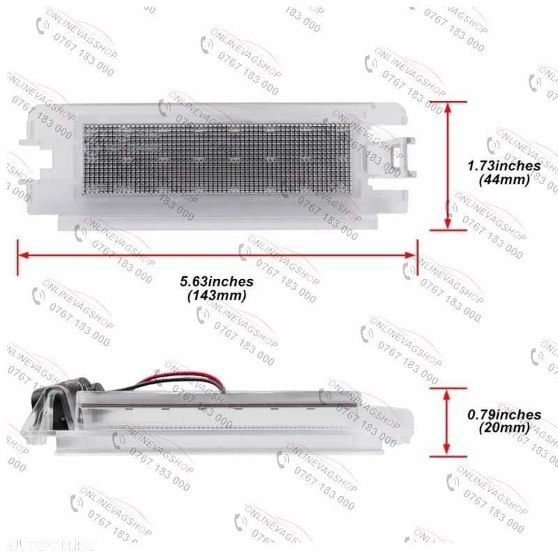 Lampa LED numar Dacia Logan 2, Sandero 2 Stepway II Renault Clio 2 - 7