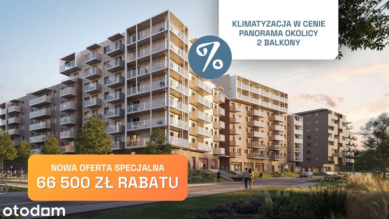 Mieszkanie blisko centrum-Nowe Promenady-Dwa balkony-Klimatyzacja