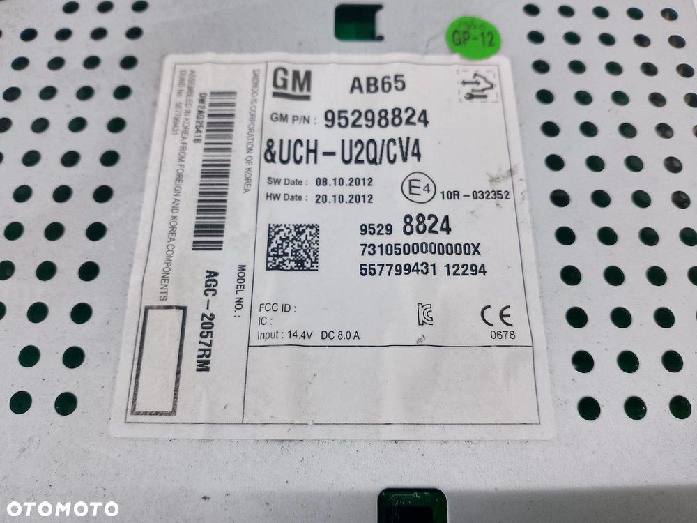 RADIO  CHEVROLET SPARK II 95298824  557799431 - 9