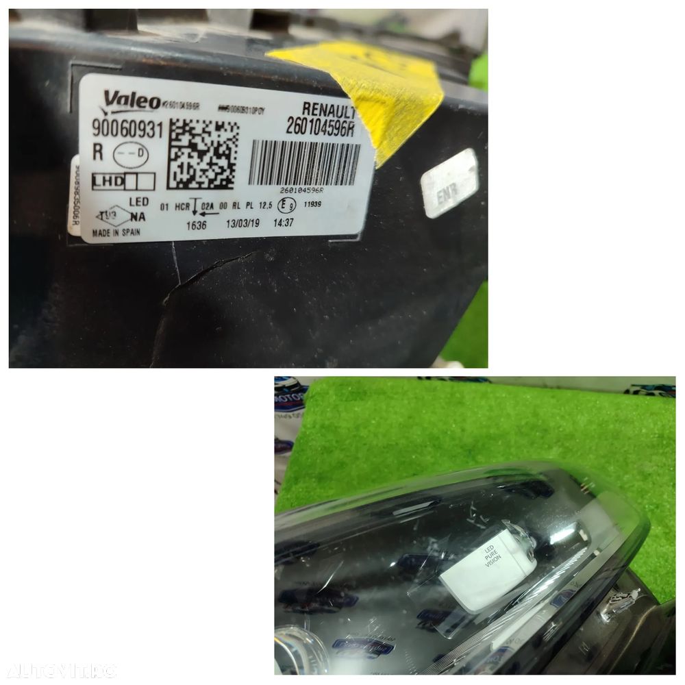 FAR DREAPTA LED Pure Vision LHD RENAULT MEGANE 4 / COD OEM 90060931 / 260104596R 2016 – 2020  (4H2) - 7
