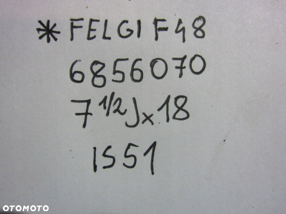 BMW X1 F48 X2 FELGI ALUMINIOWE 36116856070 6856070 18" 7.5J KOMPLET - 15