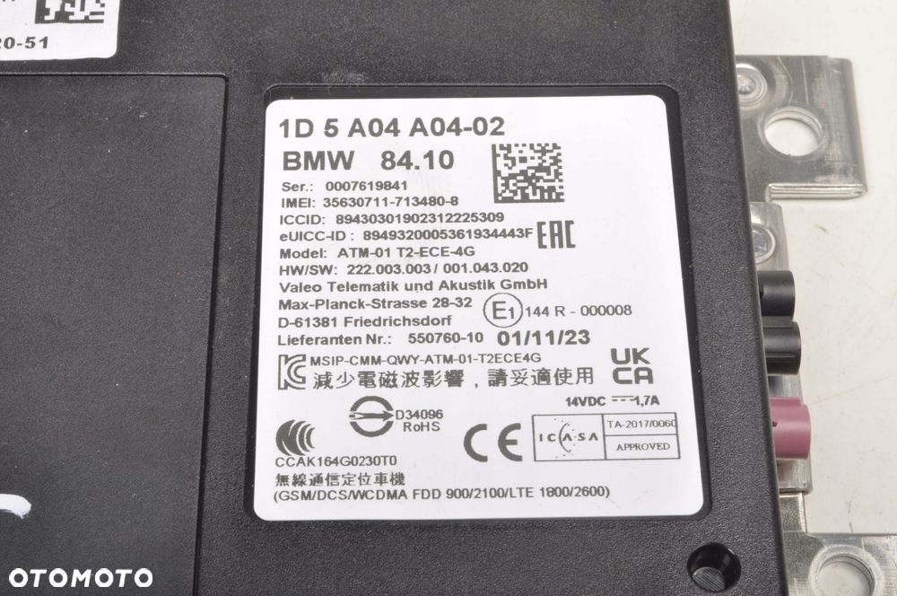 MINI F54 F55 F56 F57 2.0 MODUŁ STEROWNIK TELEMATIC 5A04A04 - 2