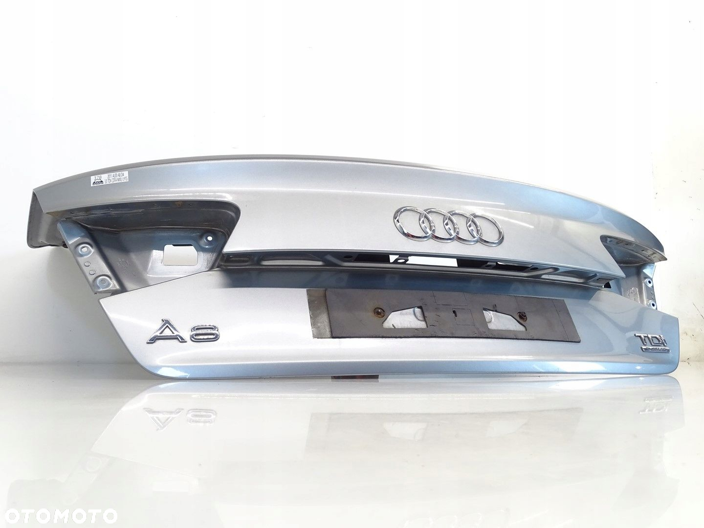 KLAPA POKRYWA TYŁ TYLNA BAGAŻNIKA AUDI A8 D4 4H 09-13R SREBRNA LY7G - 3