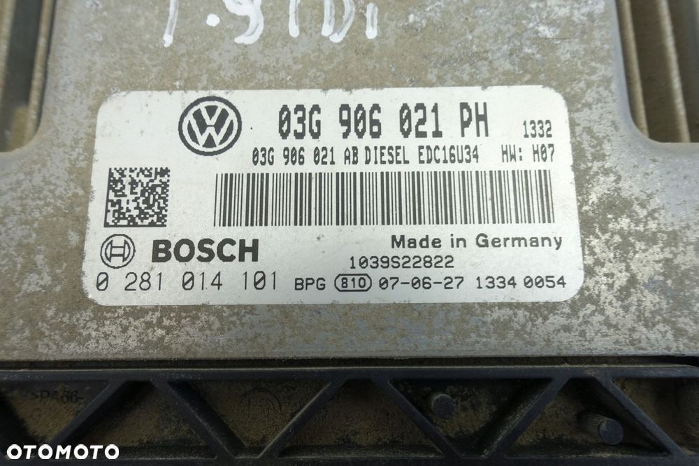VW Caddy 1.9 TDI KOMPUTER SILNIKA sterownik MODUŁ - 2