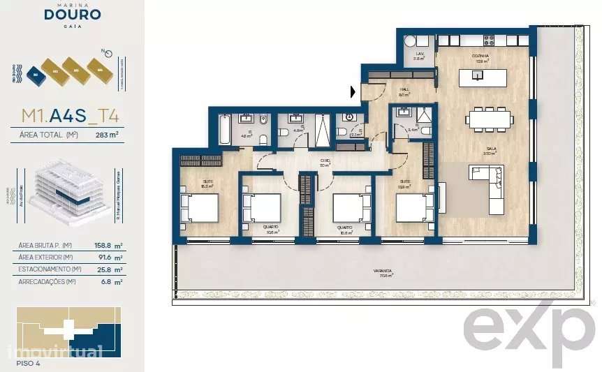 Apartamento T4 | Canidelo, V.N.Gaia - Grande imagem: 2/39