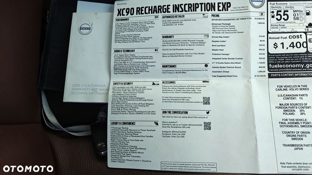 Volvo XC 90 T8 AWD Plug-In Hybrid Inscription 7os - 40