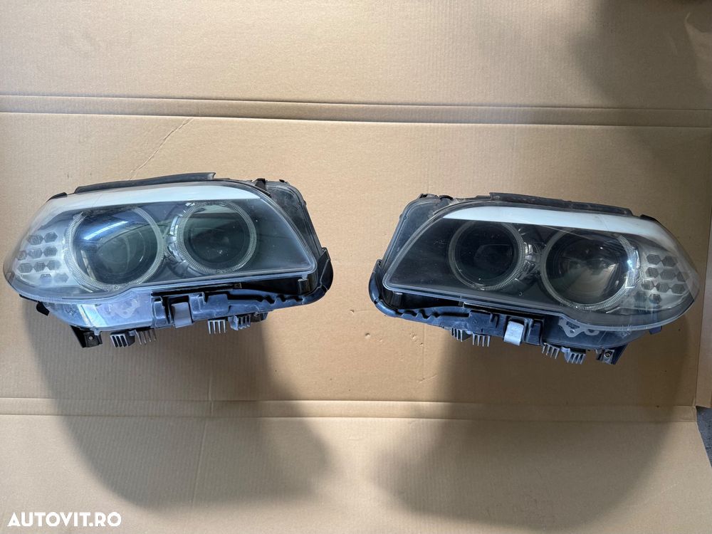 Faruri Bi-Xenon BMW F10 F11 (2010-2013) - ORIGINALE BMW - Volan Stânga pret pe bucata - 1